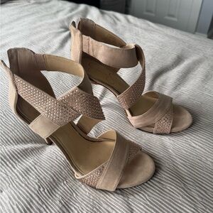 Jessica Simpson Sparkly Neutral Heels